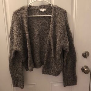 grey cozy cardigan
